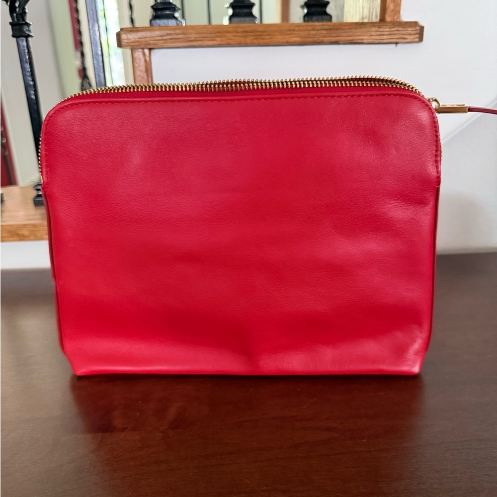 India Hicks Red Leather clutch